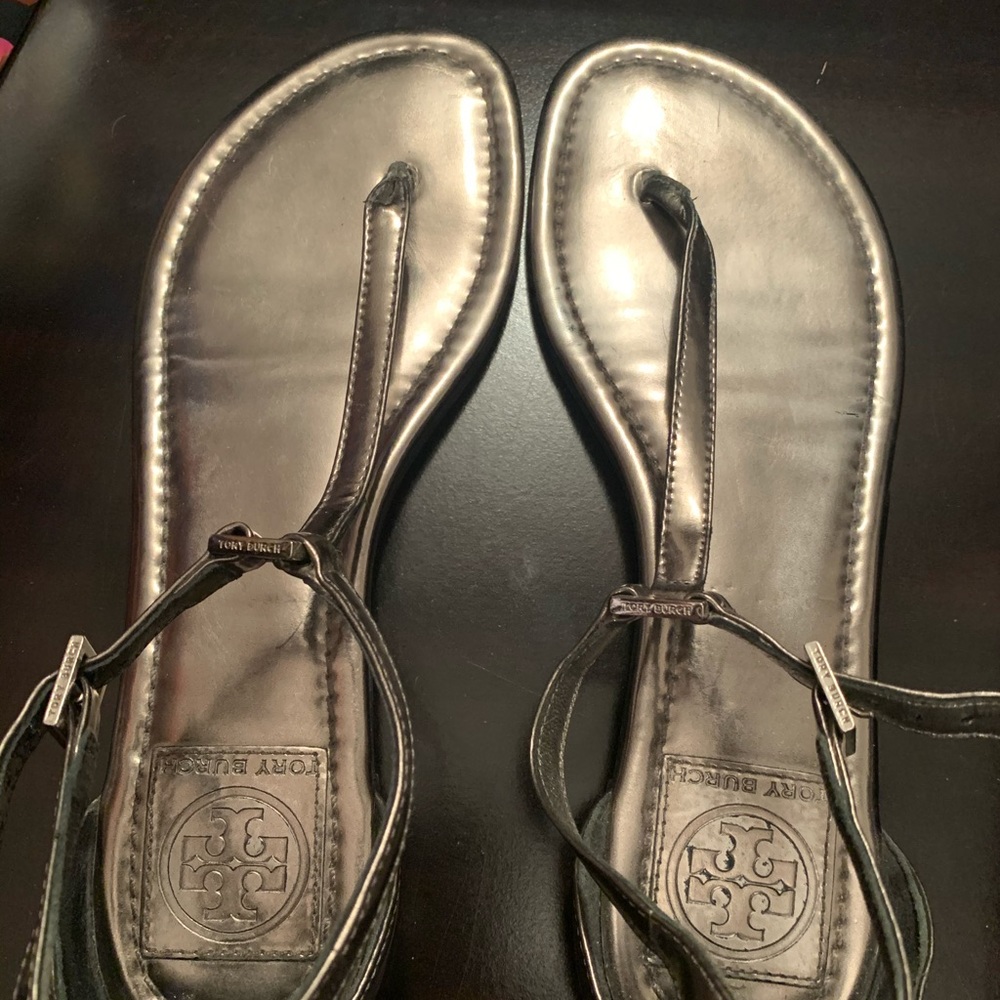 Tory Burch metallic sandals